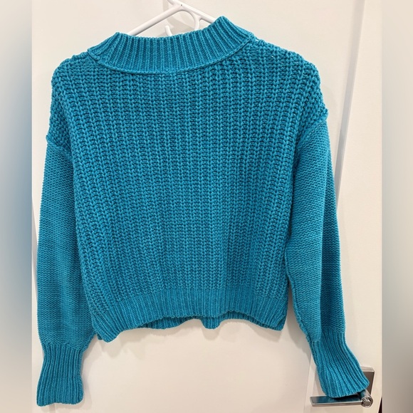Free People Bell Song Pullover Sweater in Teal Size XS - Picture 12 of 12